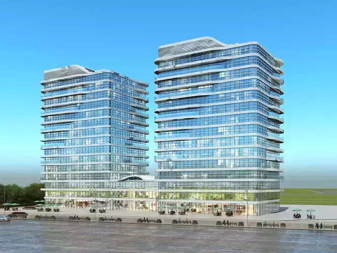 Commercial office building 3D model