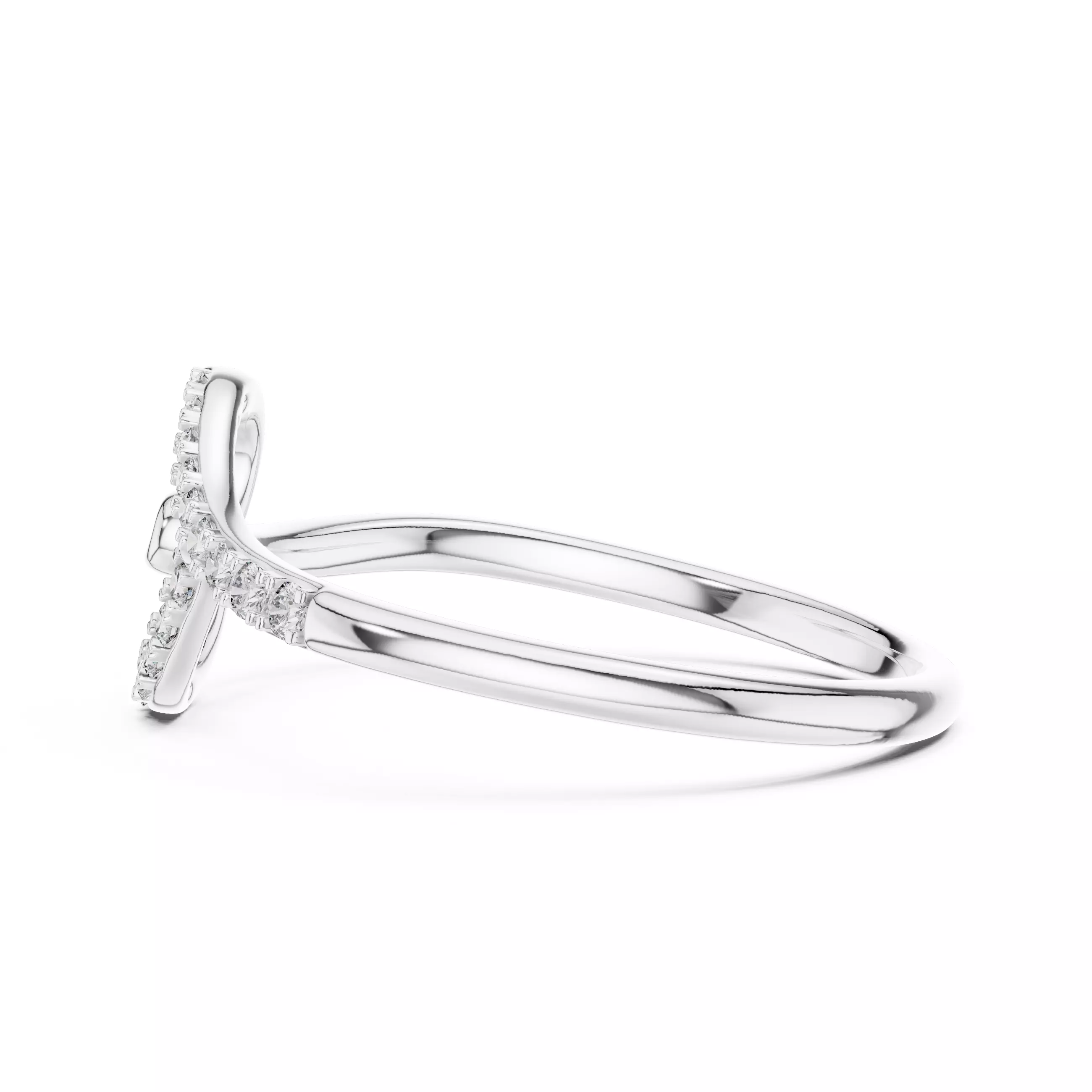 Round Diamond Heart Shape Engagement Ring 3DM STL Video 3D print model_11