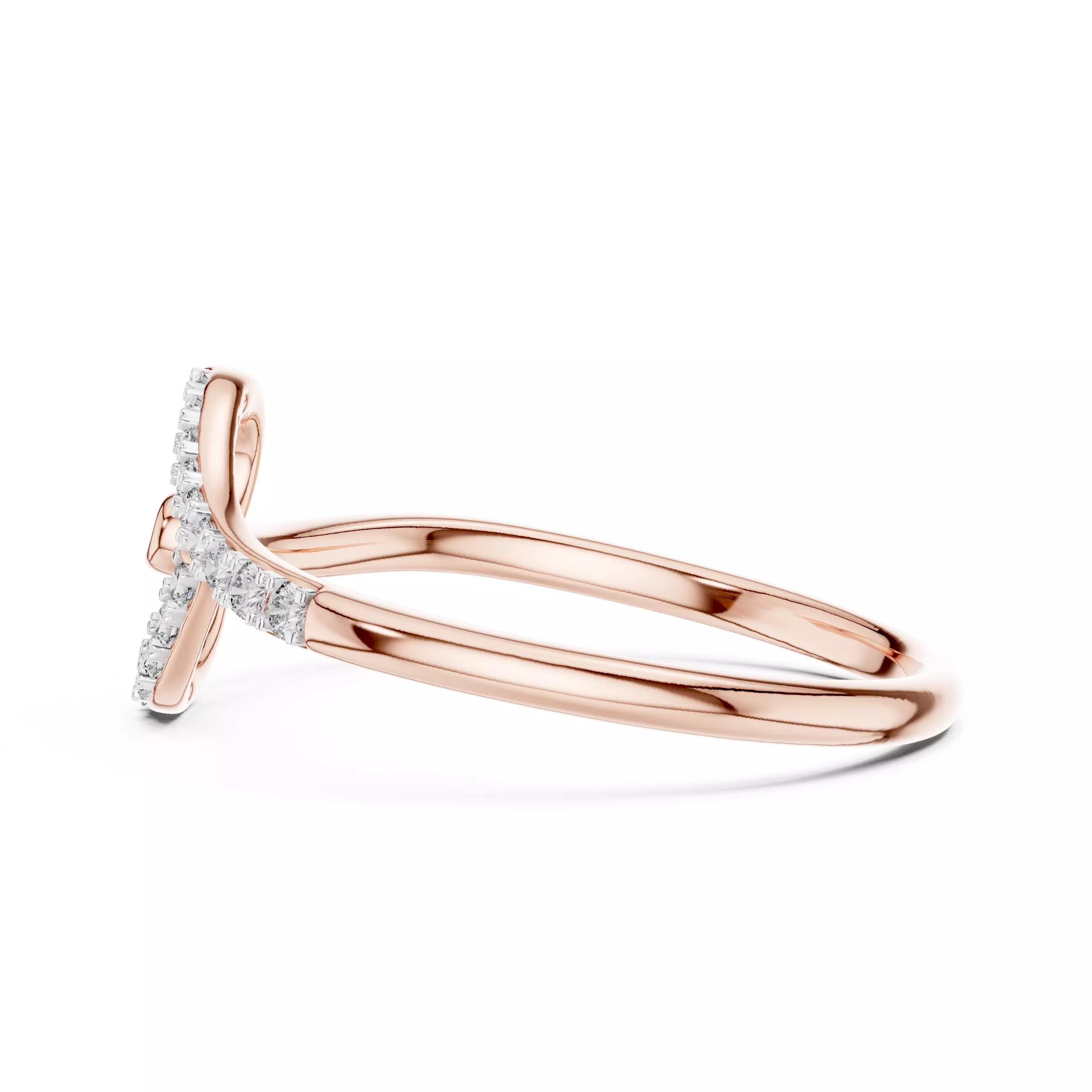 Round Diamond Heart Shape Engagement Ring 3DM STL Video 3D print model_5