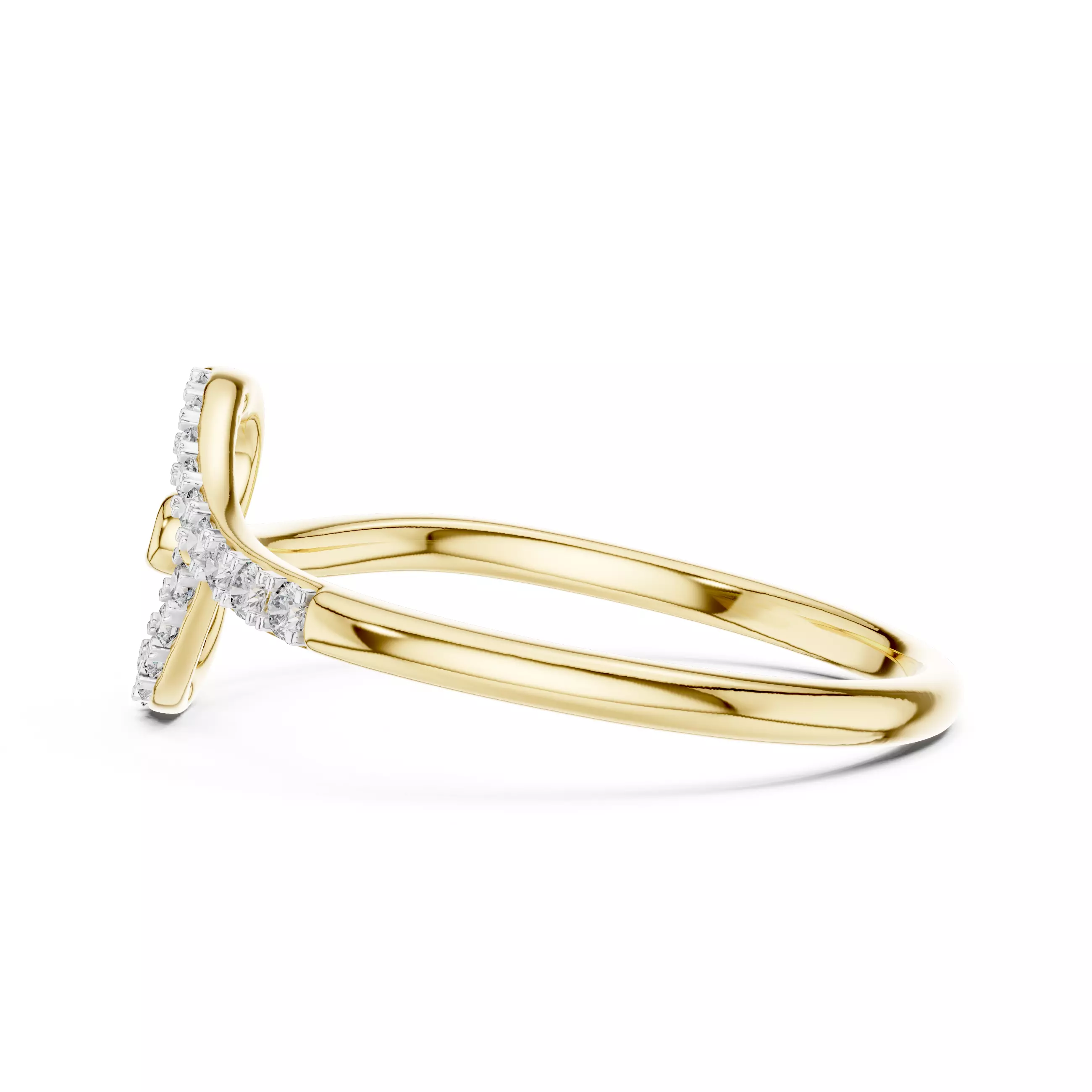 Round Diamond Heart Shape Engagement Ring 3DM STL Video 3D print model_8