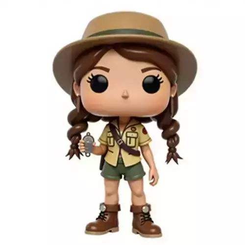Cute Chibi Girl Explorer with Compass 3D Model