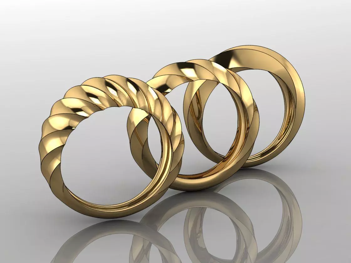 Spiral ring 3D print model