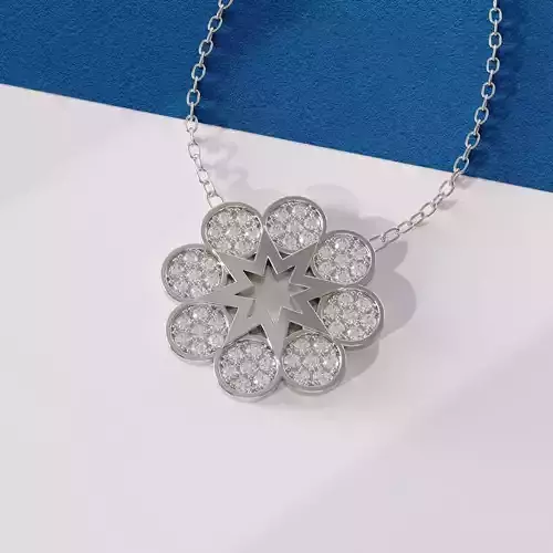 Minimal starflower pendant