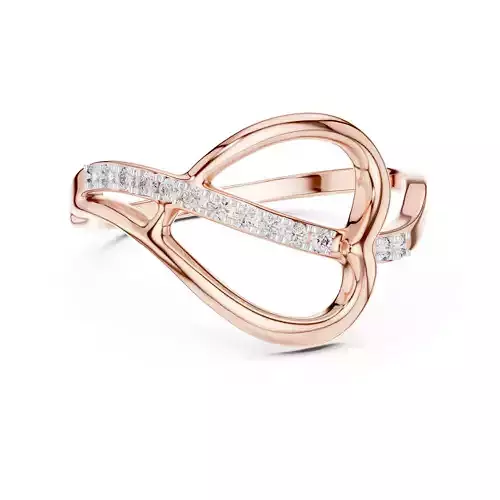 Round Cut Diamond Heart Shape Wedding Ring 3DM STL Video 3D print model Round Cut Diamond Heart Shape Wedding Ring 3DM STL Video 3D print model