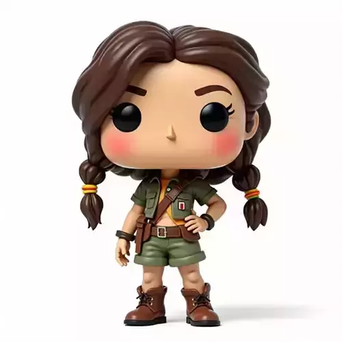 Cute Chibi Adventurer Girl 3D Model