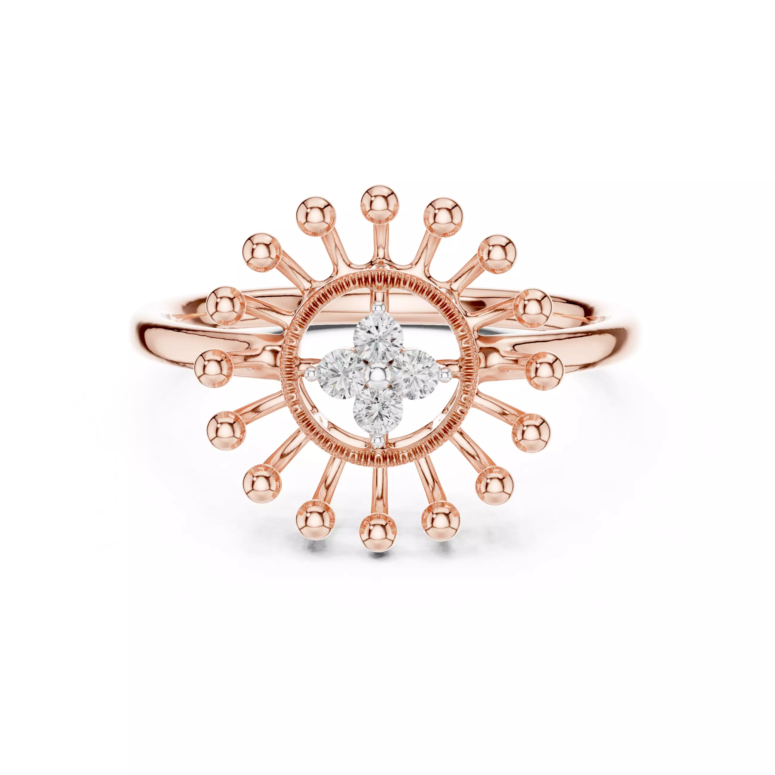 Round Cut Diamond Engagement Wedding Ring 3DM STL Video 3D print model