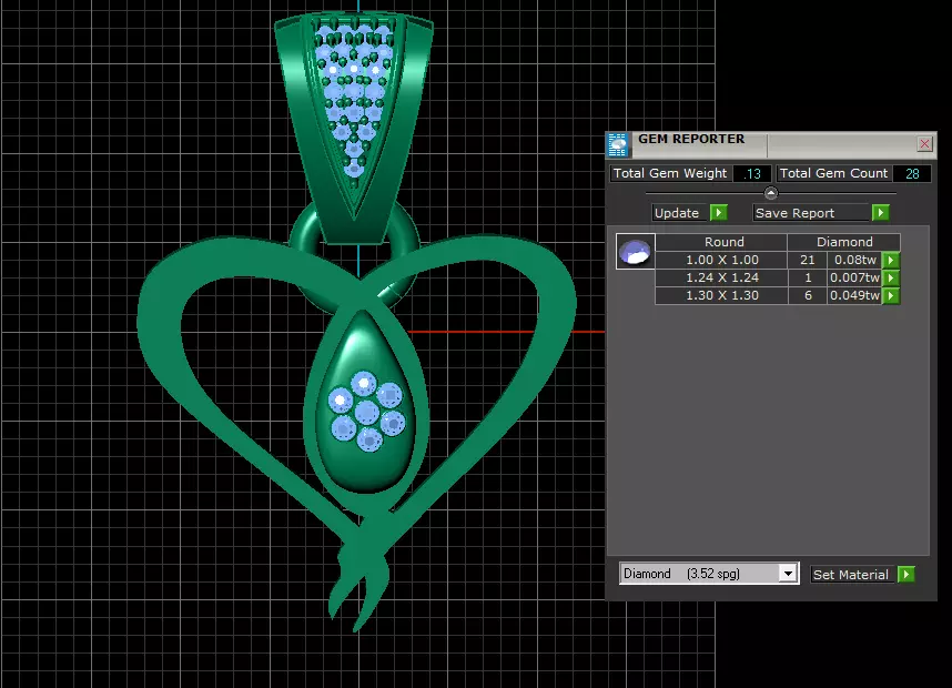 HEART PENDANT  3D print model_4