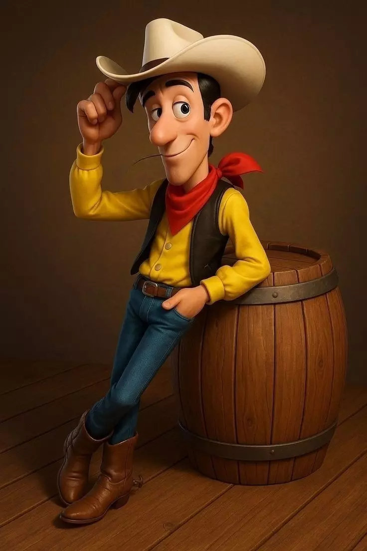 Lucky Luke STL ready to 3D print and DIY 3D print model_0