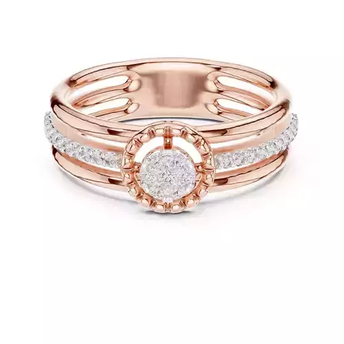 Round Cut Diamond Engagement Wedding Ring 3DM STL Video