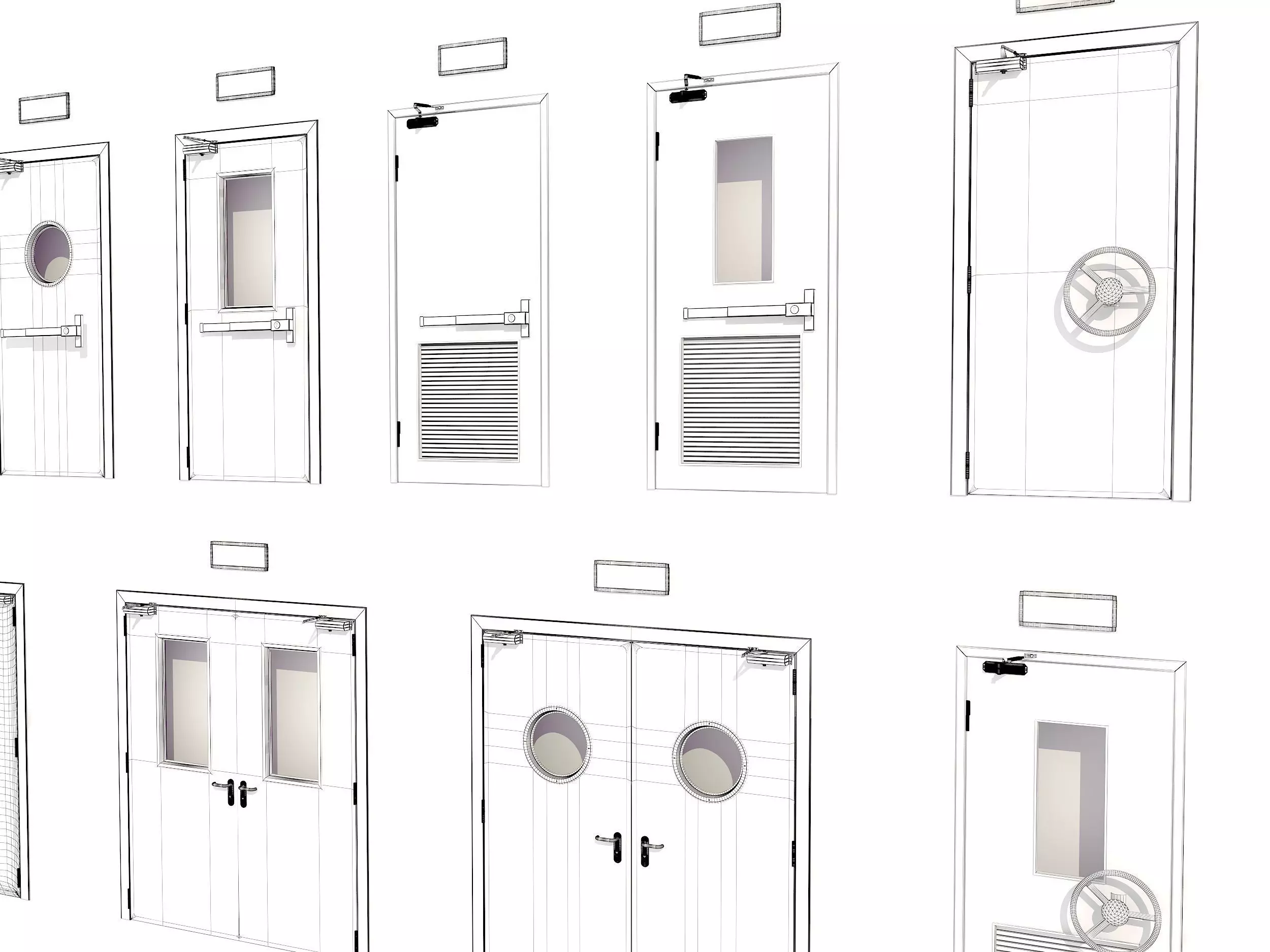 Industrial Doors 3D model_9