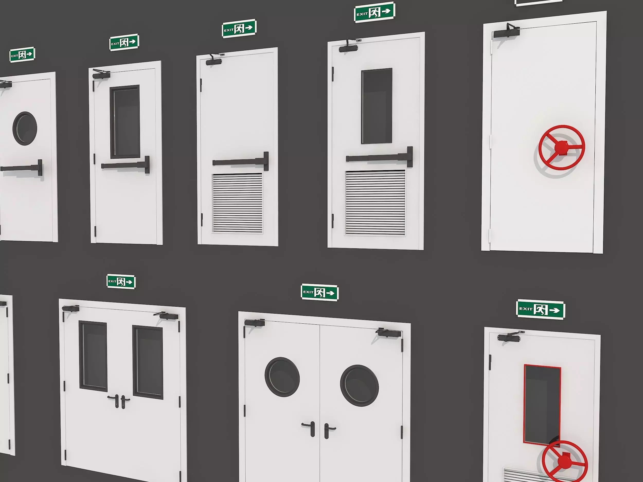 Industrial Doors 3D model_2