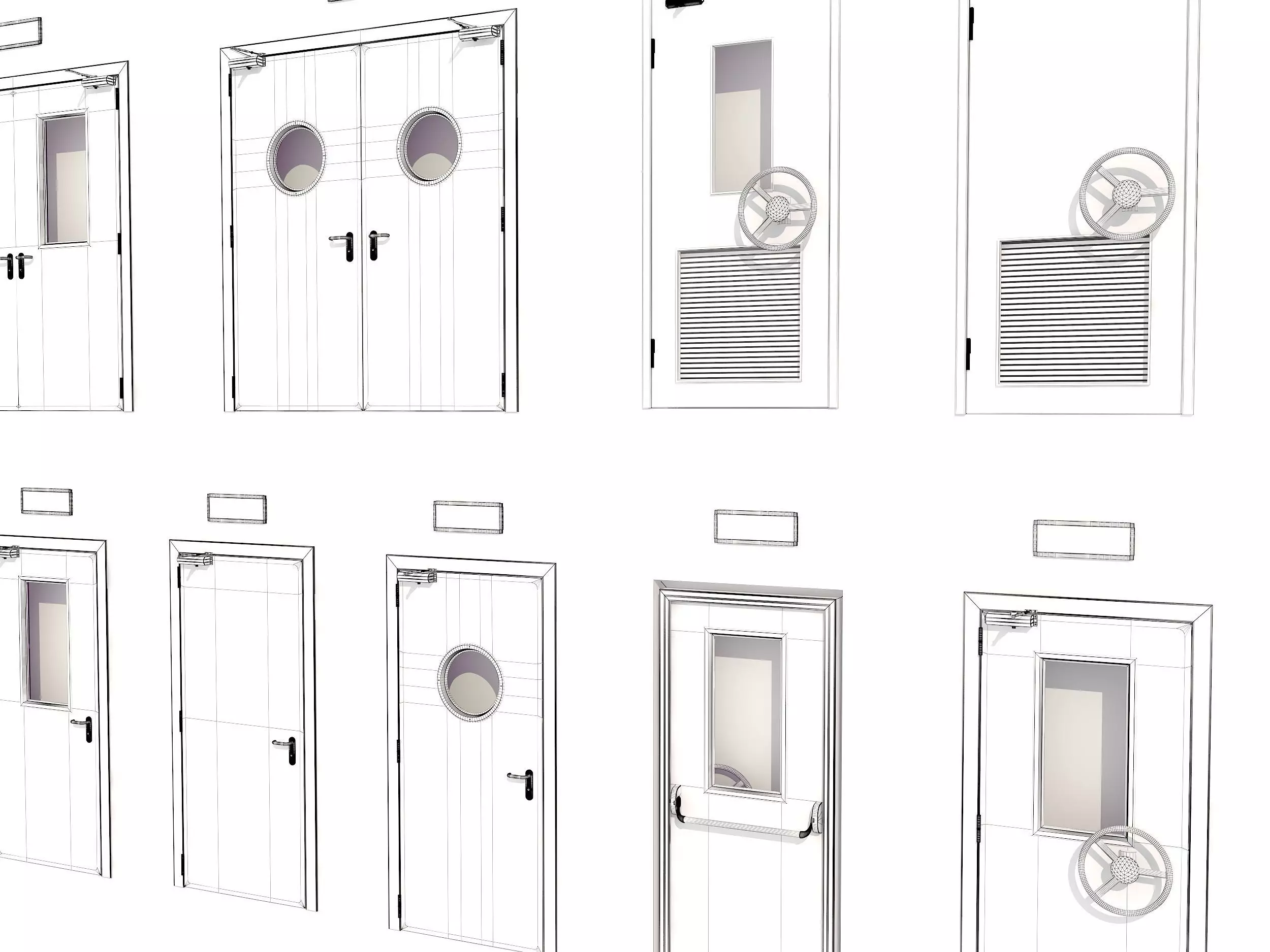 Industrial Doors 3D model_5