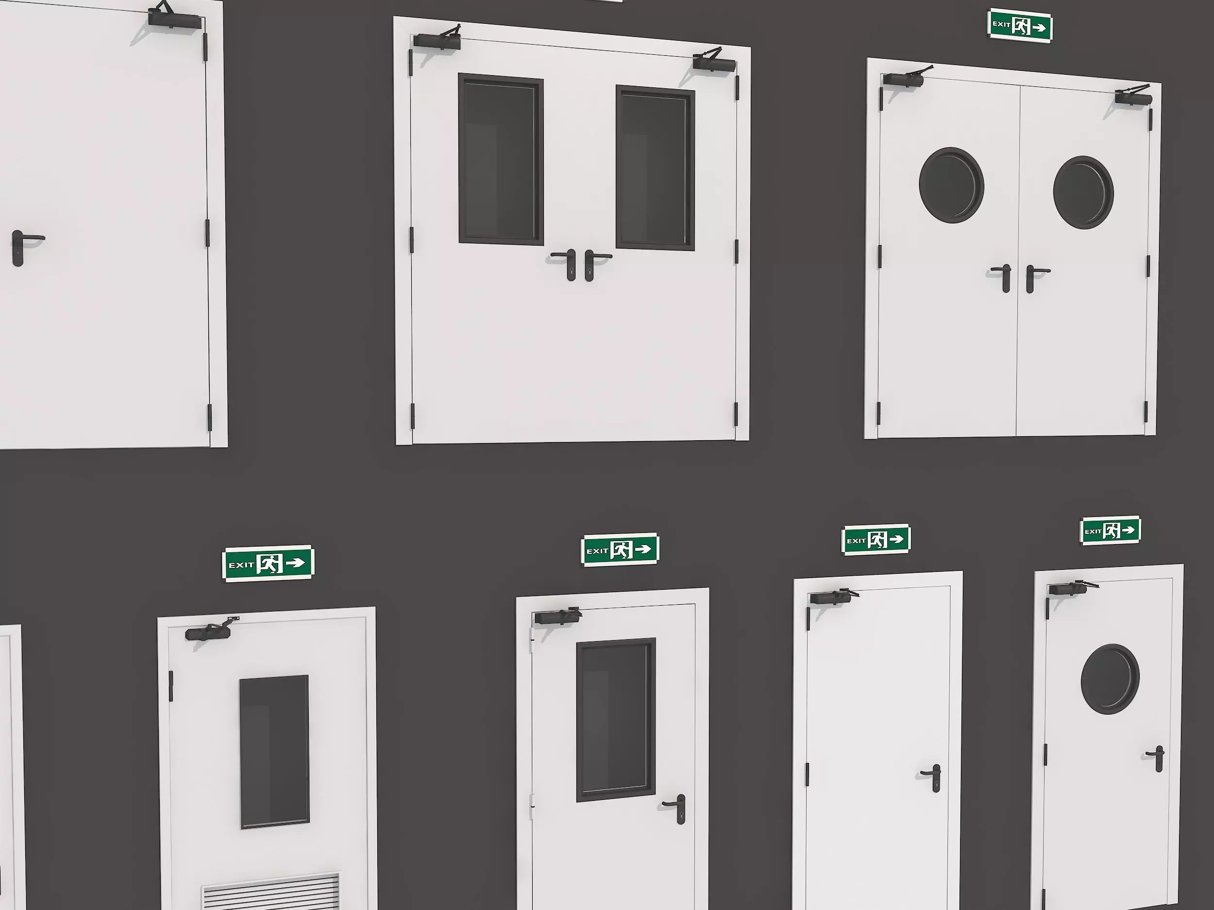 Industrial Doors 3D model_3