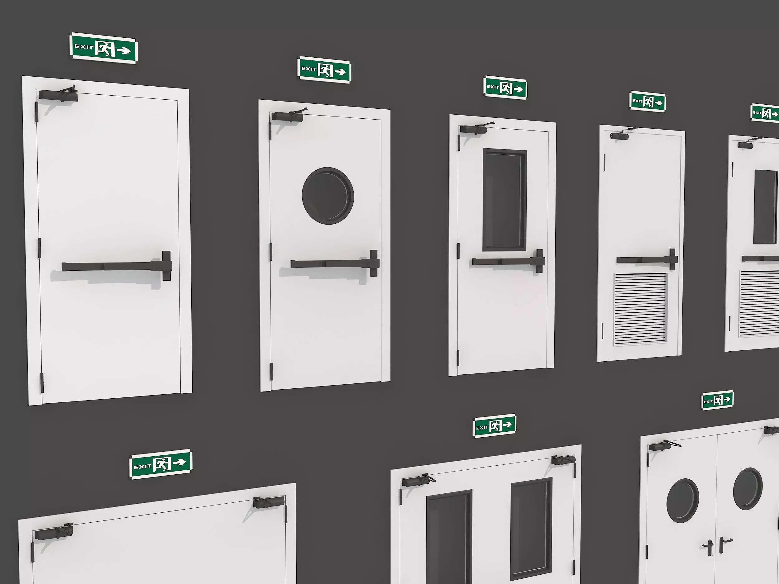 Industrial Doors 3D model_1