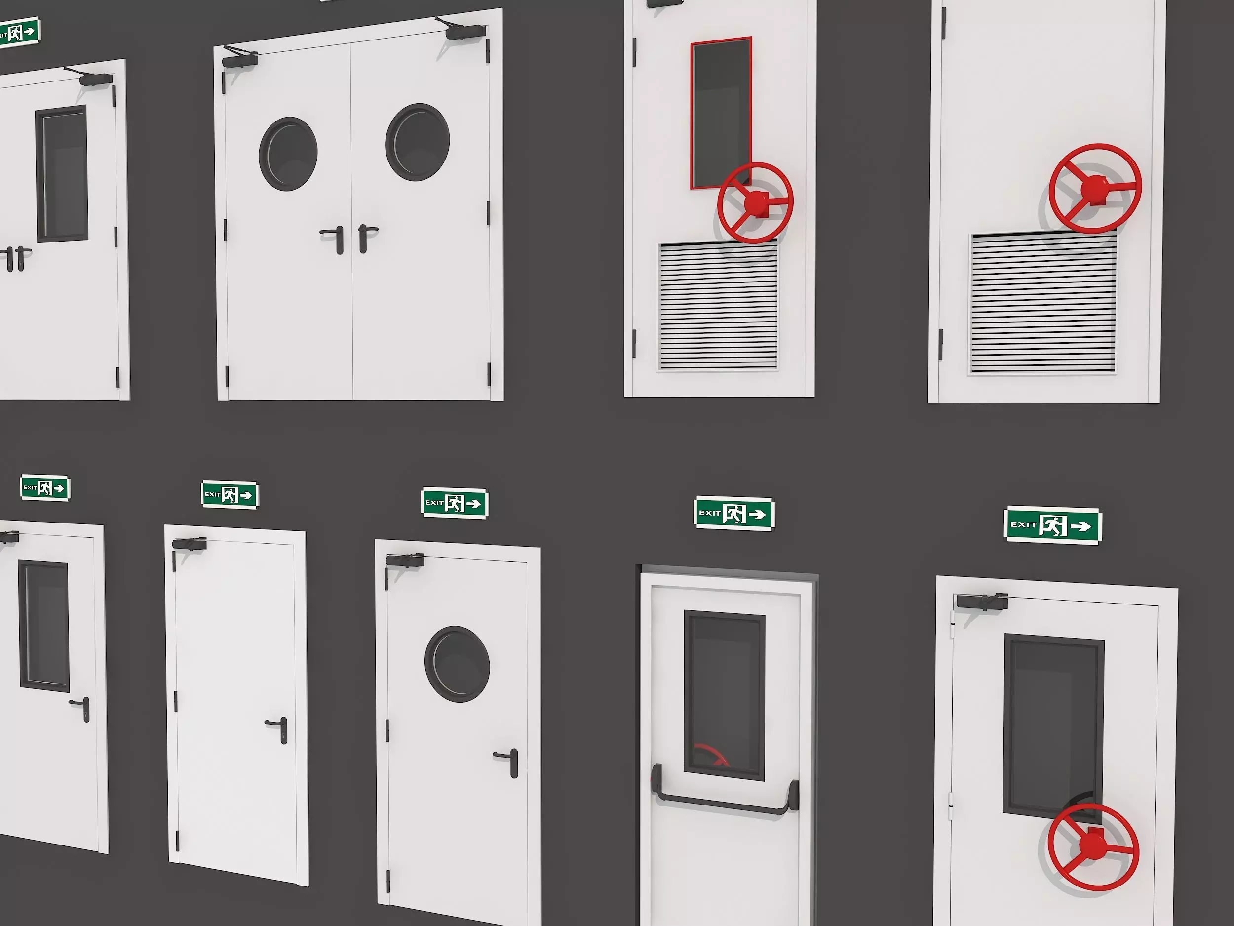 Industrial Doors 3D model_4