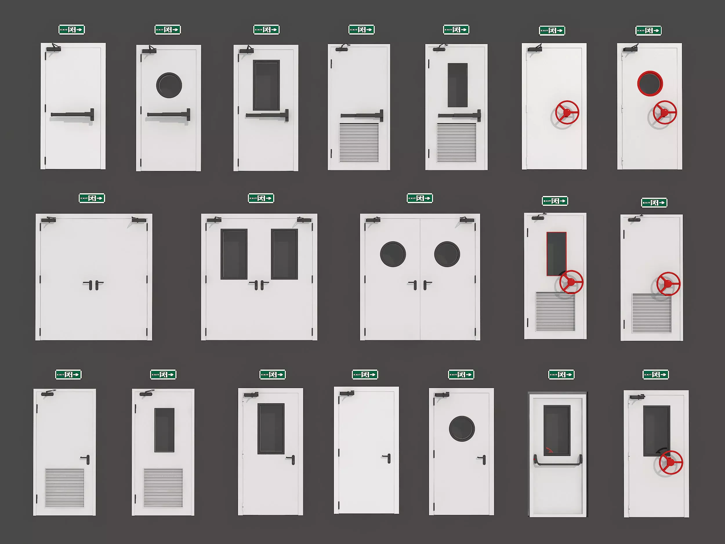 Industrial Doors 3D model_0