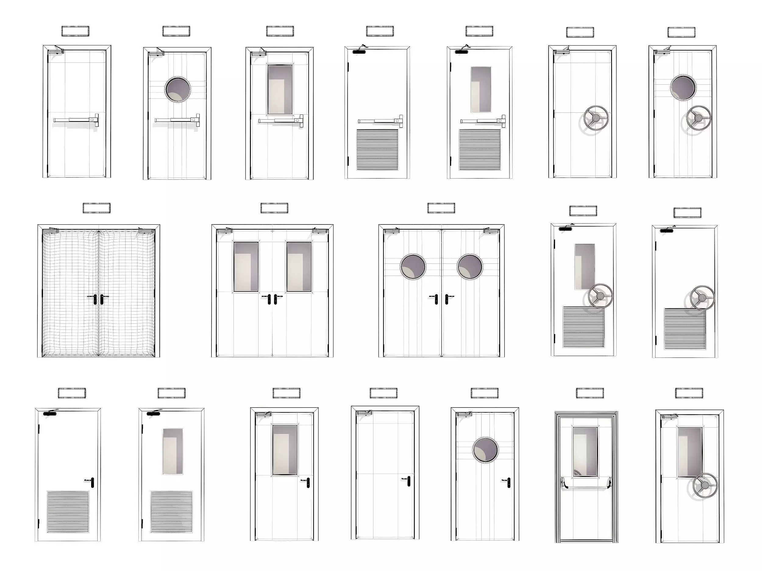 Industrial Doors 3D model_6