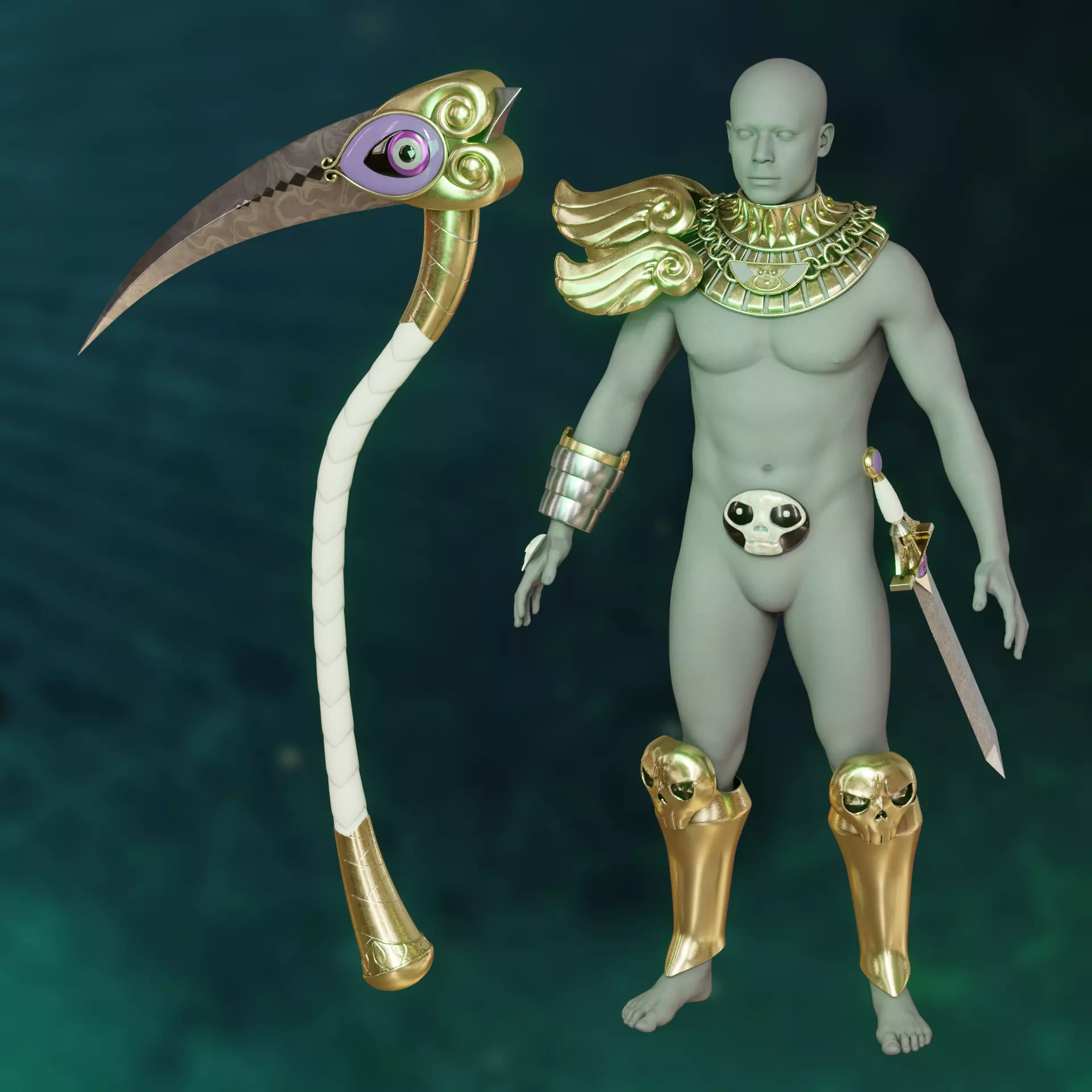 Hades Thanatos cosplay armor 3D print model_9