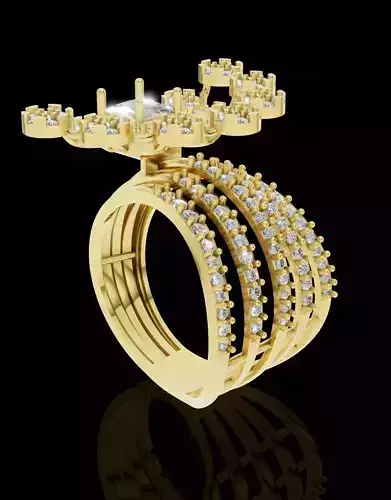 Celestial Cluster Diamond Ring