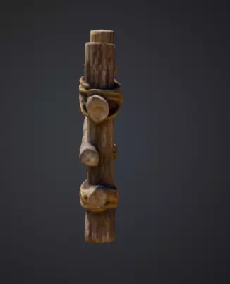 Rustic Boundaries Wood Low-poly 3D model_7