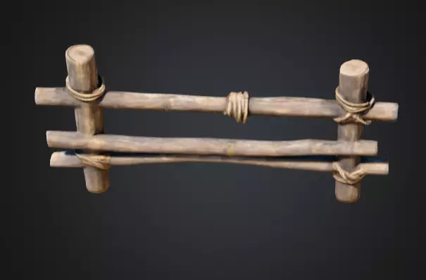 Rustic Boundaries Wood Low-poly 3D model_10