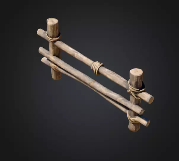 Rustic Boundaries Wood Low-poly 3D model_9