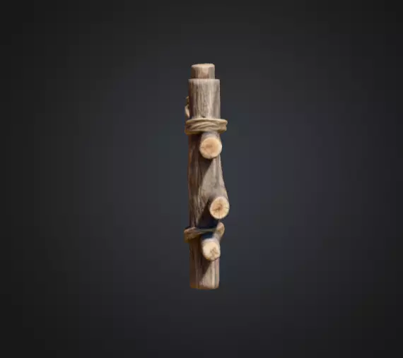 Rustic Boundaries Wood Low-poly 3D model_3