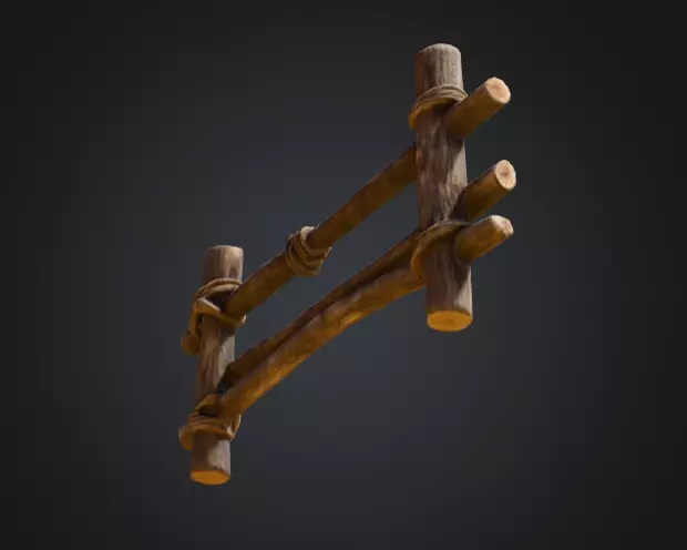 Rustic Boundaries Wood Low-poly 3D model_16