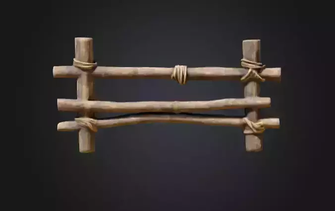 Rustic Boundaries Wood 3D model