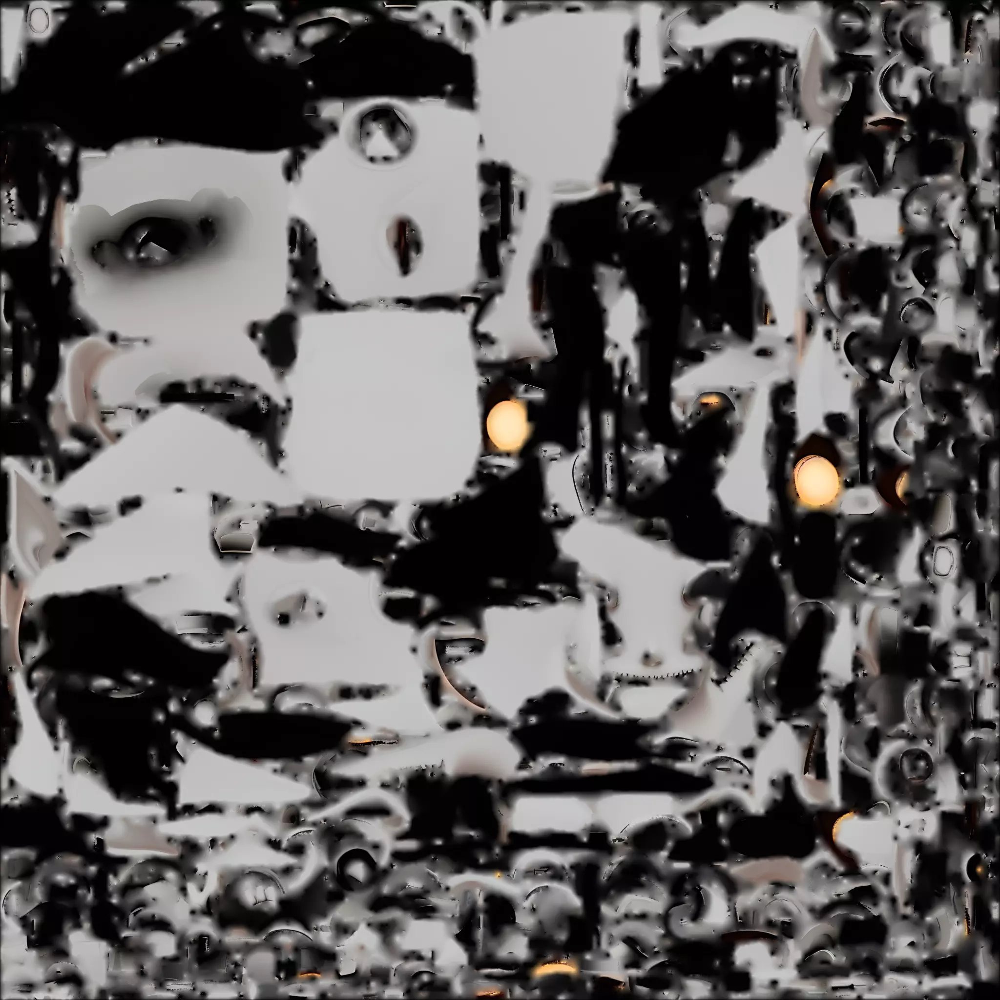 Chibi White Demon Knight with Glowing Eyes 3D Model Low-poly 3D model_1