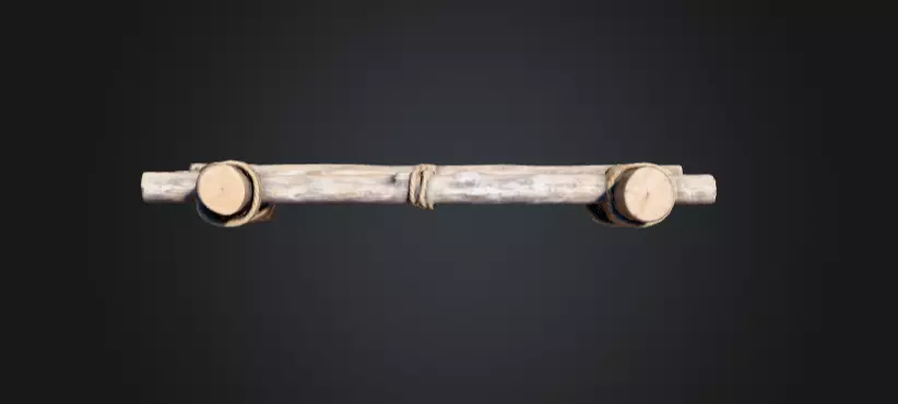 Rustic Boundaries Wood Low-poly 3D model_18