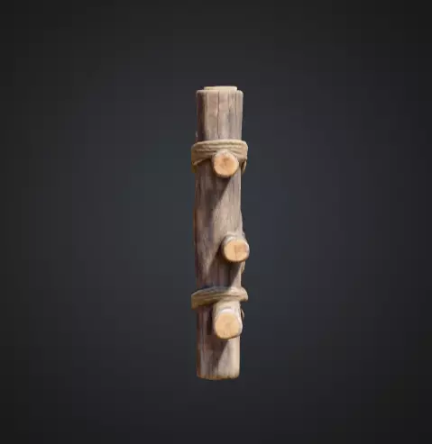Rustic Boundaries Wood Low-poly 3D model_2
