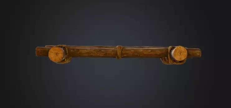 Rustic Boundaries Wood Low-poly 3D model_19