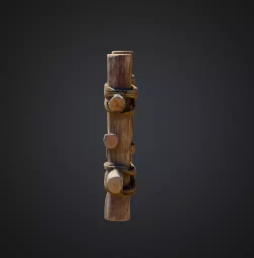 Rustic Boundaries Wood Low-poly 3D model_6