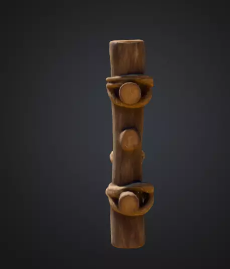 Rustic Boundaries Wood Low-poly 3D model_7