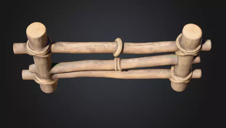 Rustic Boundaries Wood Low-poly 3D model_10