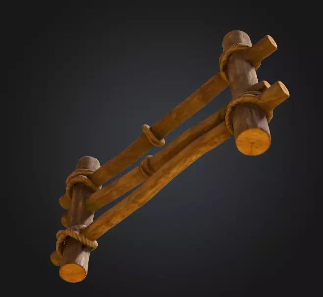 Rustic Boundaries Wood Low-poly 3D model_17