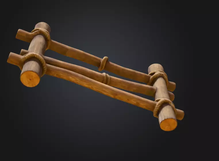 Rustic Boundaries Wood Low-poly 3D model_18