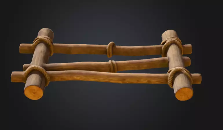 Rustic Boundaries Wood Low-poly 3D model_19