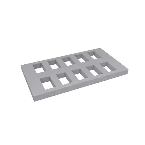 Low Poly Steel Grating Flooring v1 001