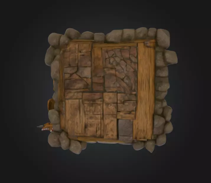 Orc House with Skull Low-poly 3D model_17