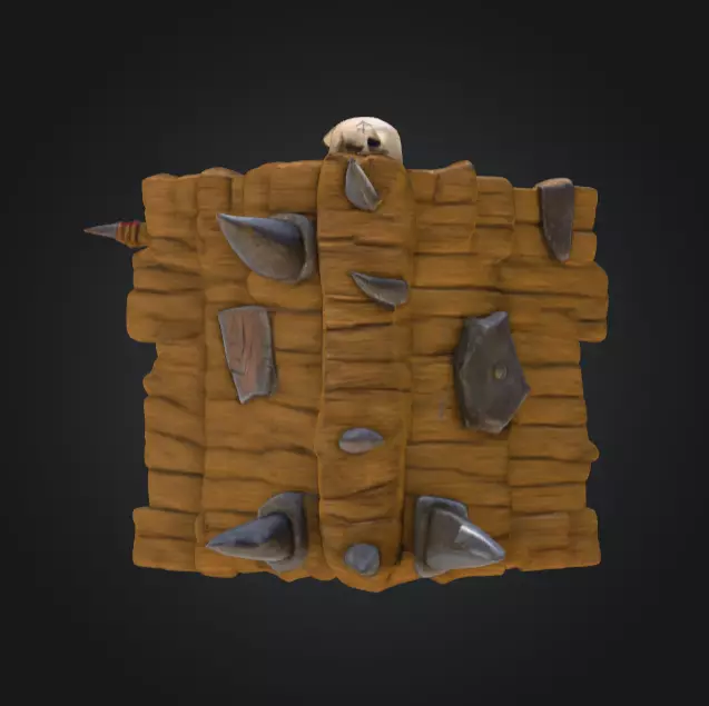 Orc House with Skull Low-poly 3D model_16