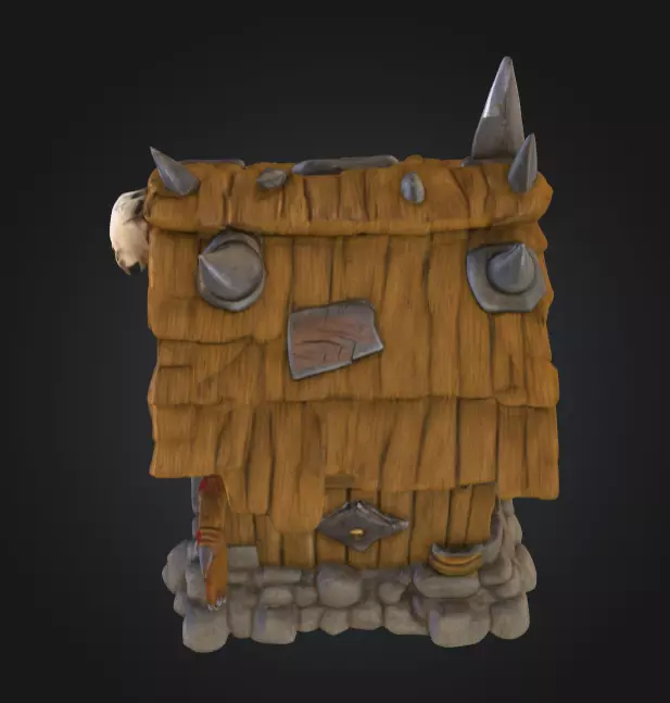 Orc House with Skull Low-poly 3D model_15