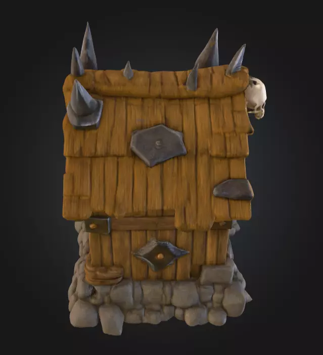 Orc House with Skull Low-poly 3D model_11