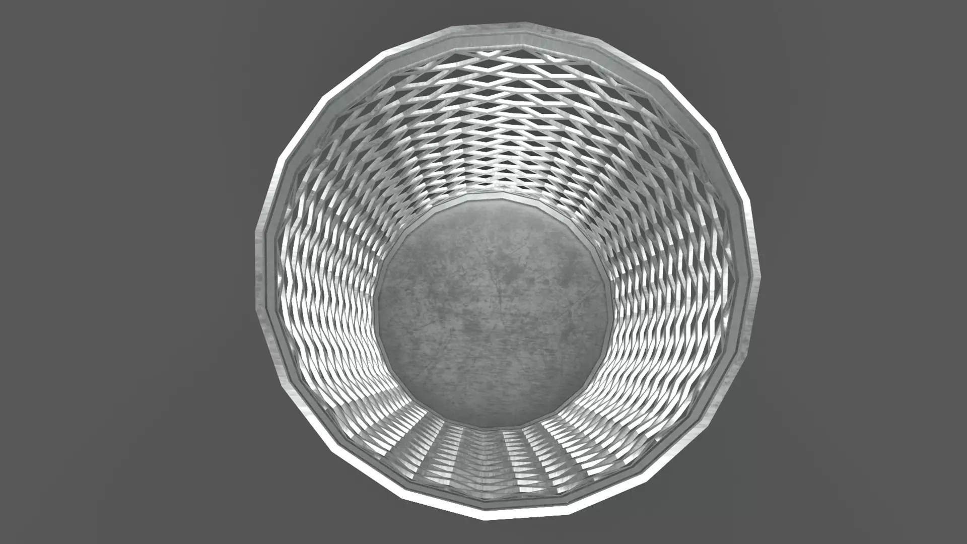 Trash Can Metal Low-poly 3D model Low-poly 3D model_2