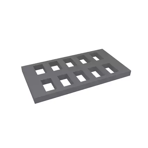 Low Poly Steel Grating Flooring v1 002 Low-poly 3D model