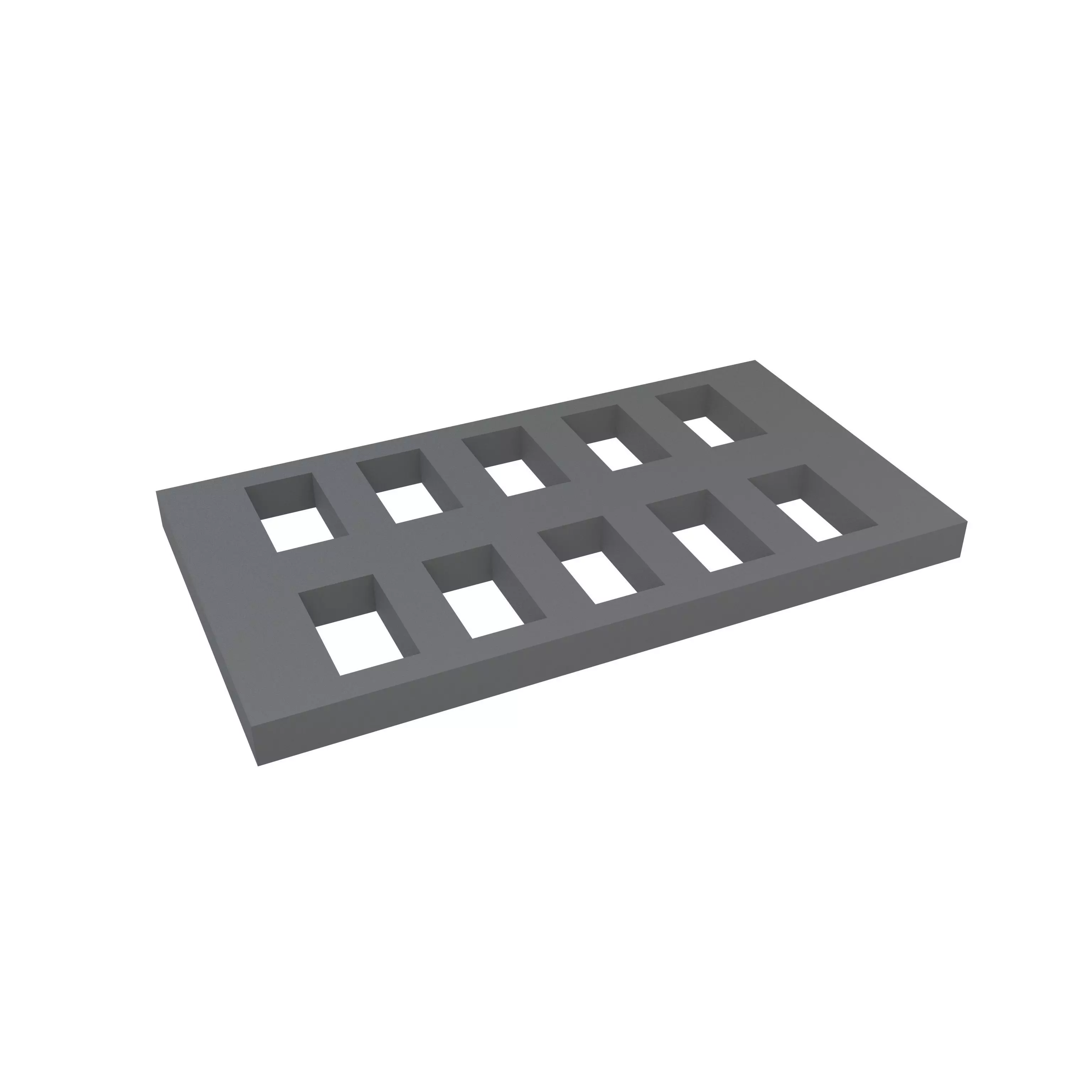 Low Poly Steel Grating Flooring v1 002 Low-poly 3D model_0