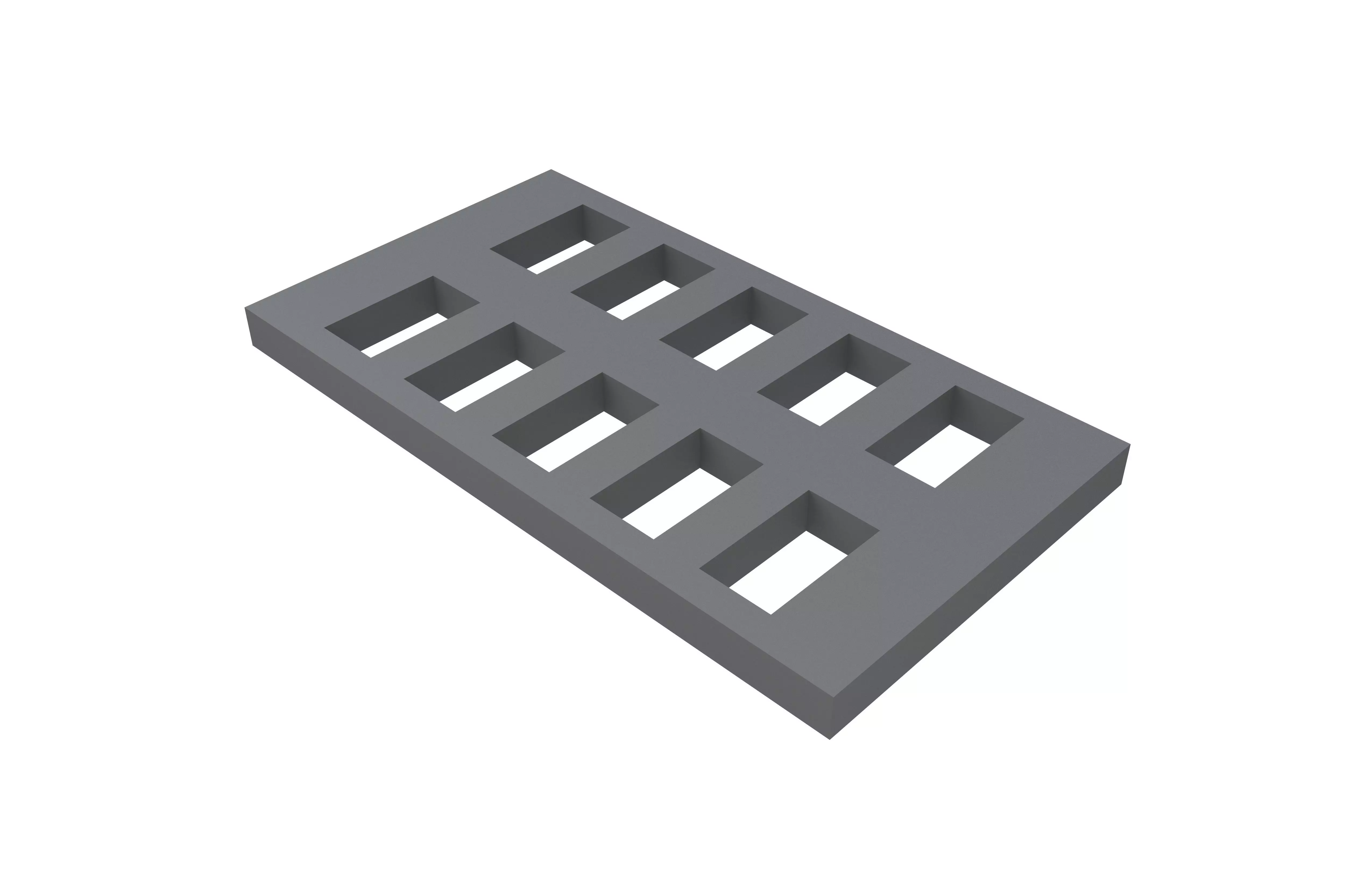 Low Poly Steel Grating Flooring v1 002 Low-poly 3D model_1