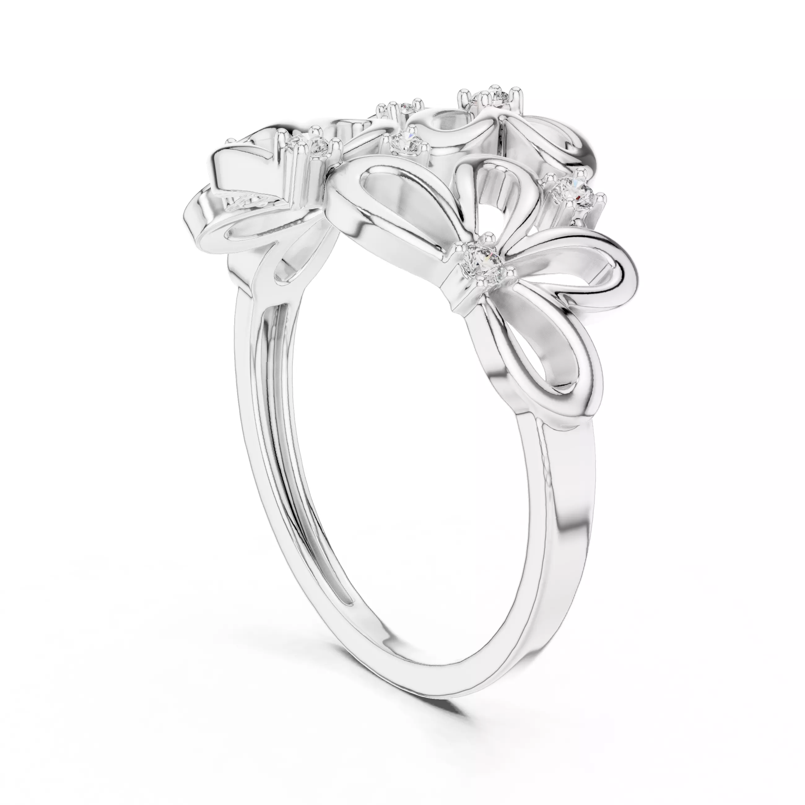 Heart Shape Round Diamond Engagement Wedding Ring 3DM STL Video 3D print model_9