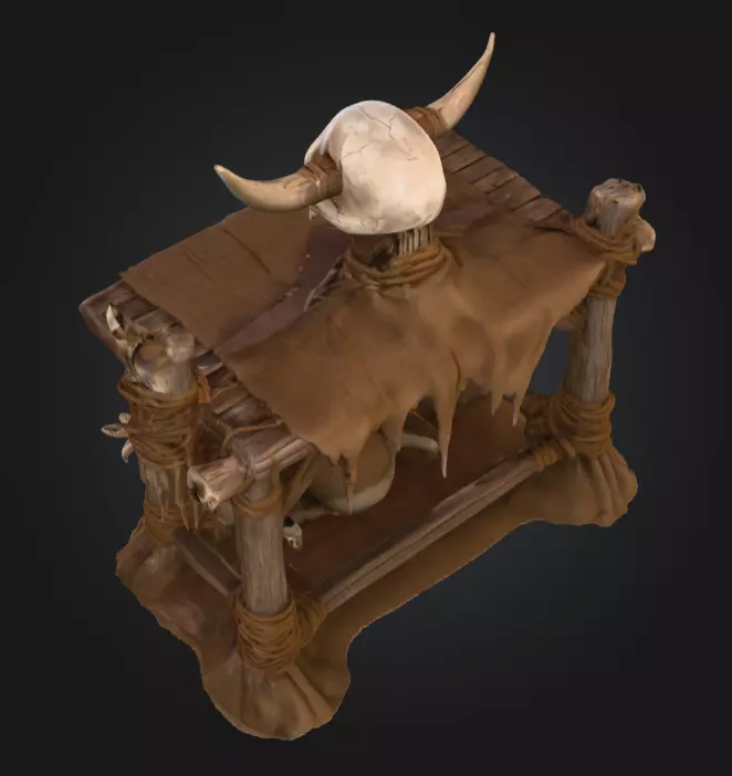 Orc Altar Low-poly 3D model_14